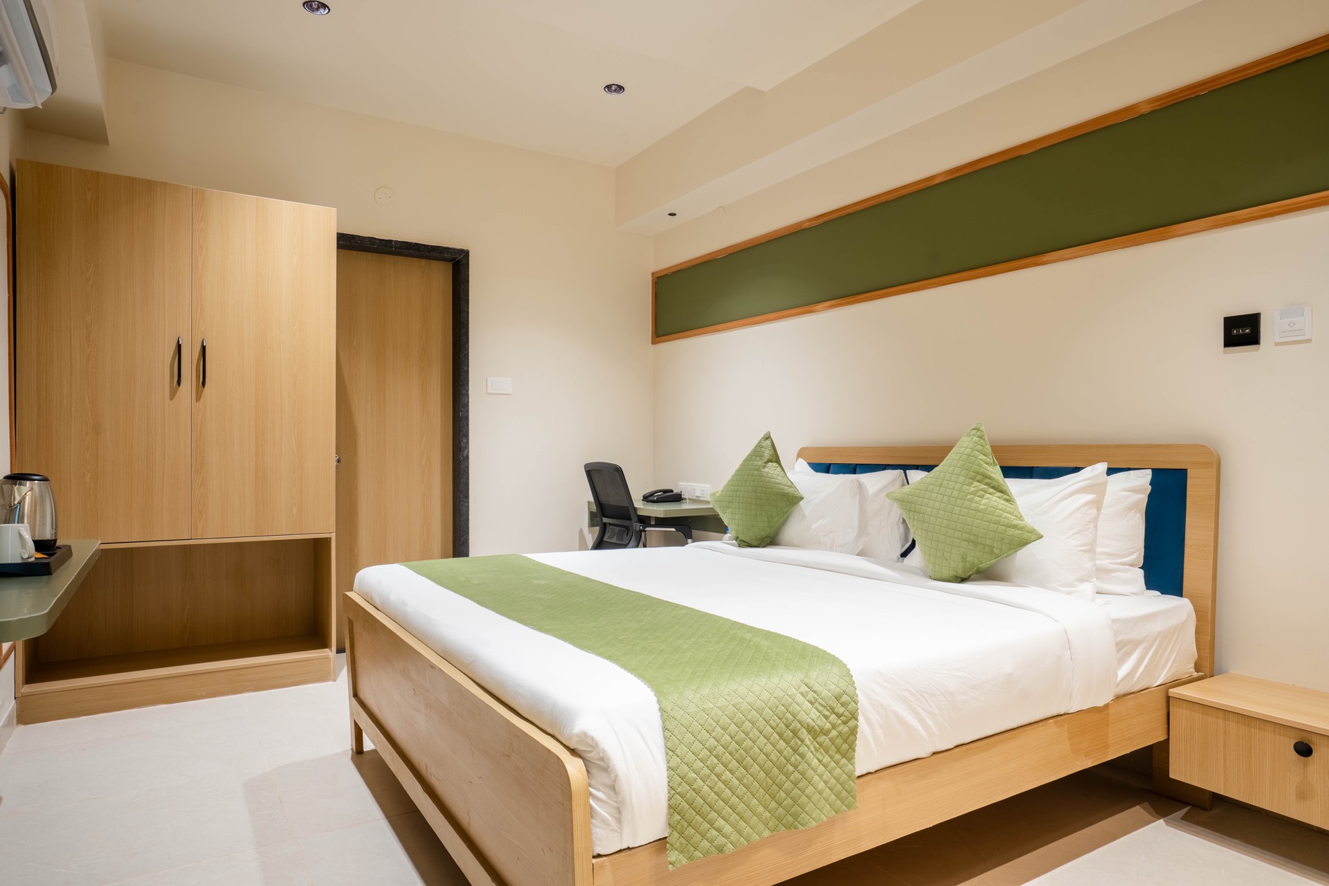 Cozy hotel room with elegant decor